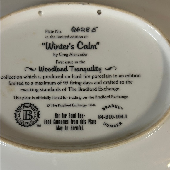 Winter Forest Deer Decorative Plate - Picture 3 of 4